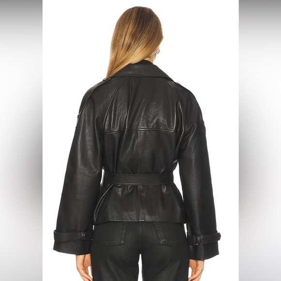 All Saints Reeds Leather Jacket - Picture 4 of 9